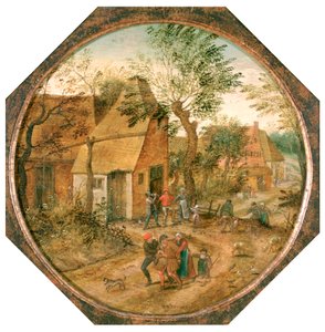 Průjezd vesnicí, c1584-1637 od Pieter Brueghel the Younger