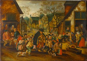 Blind Hurdy-Gurdy Player, c. 1610. od Pieter Brueghel the Younger