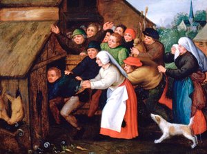 Opilec strčený do vepřína, 1564-1638 od Pieter Brueghel the Younger
