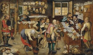 Placení desátků (Venkovský právník) od Pieter Brueghel the Younger