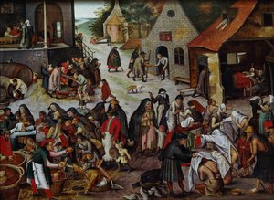 Sedm skutků milosrdenství od Pieter Brueghel the Younger