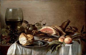 Snídaně se šunkou, 1647. od Pieter Claesz