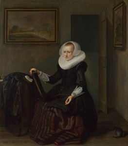 Žena držící zrcadlo, 1625