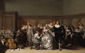 Elegantní společnost, 1632 od Pieter Codde