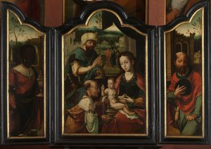 Triptych s Klaněním tří králů od Pieter Coecke van Aelst (I) (workshop of)