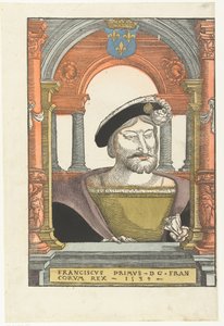 Portrét Františka I. 1494-1547, francouzského krále, vévody bretaňského, hraběte z Provence, 1539 od Pieter Coecke van Aelst