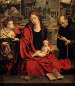 Svatá rodina s andělem od Pieter Coecke van Aelst