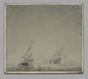 Bouřlivé moře od Pieter Coopse