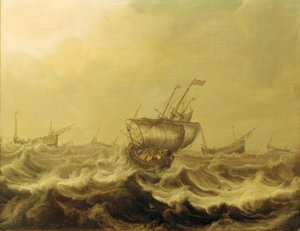 Lodě v bouři od Pieter Coopse