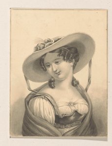 Dívka s kloboukem od Pieter Cornelis van den Velden