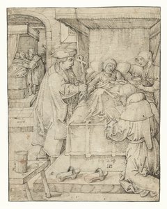 Péče o nemocné Works of Mercy (název série) od Pieter Cornelisz. genaamd Kunst