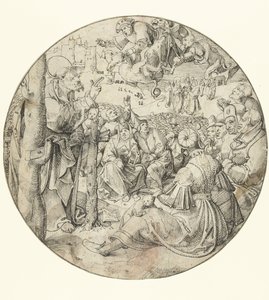 Petr způsobí pád Šimona kouzelníka od Pieter Cornelisz. genaamd Kunst