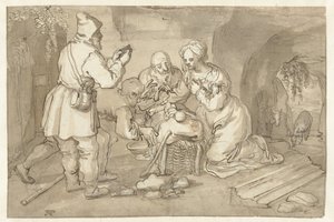 Klanění pastýřů od Pieter Cornelisz. van Rijck