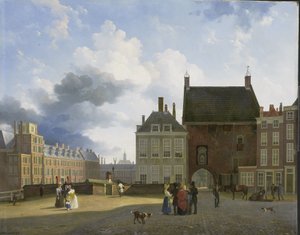 Vězeňská brána a místo, Haag od Pieter Daniel van der Burgh