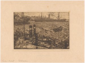 Přístav s remorkéry v Rotterdamu od Pieter Dupont