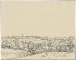 Pohled na Haarlem z dun od Pieter Ernst Hendrik Praetorius