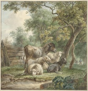 Dobytek v sadu od Pieter Gerardus van Os