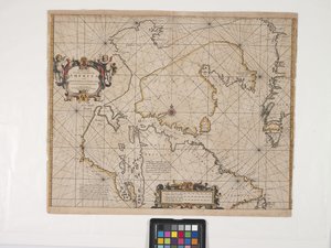 Nová mapa severovýchodního pobřeží Ameriky (rytina s ručním kolorováním na špinavě bílý papír)