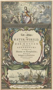 Titulní strana Pietera Goose, The Sea Atlas nebo Water World, 1668