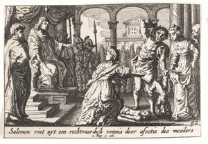 Šalamounův soud od Pieter Hendriksz. Schut