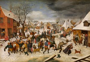 Masakr dětí v Betlémě (olej na panelu) od Pieter III Brueghel