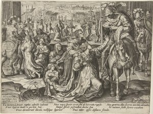Smíření mezi Sabiny a Římany Zobrazení z římské historie (název série) od Pieter Jalhea Furnius