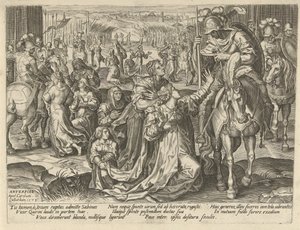 Smíření mezi Sabiny a Římany Zobrazení z římské historie (název série) od Pieter Jalhea Furnius