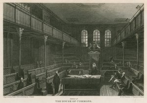 Interiér Dolní sněmovny, Westminster, Londýn od Pieter Jansz. Quast