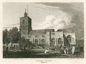 Stepney Church, Londýn od Pieter Jansz. Quast