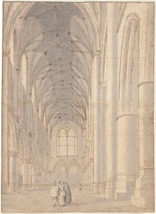 Interiér kostela svatého Bava, Haarlem od Pieter Jansz Saenredam