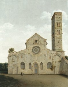 Západní fasáda kostela Panny Marie v Utrechtu od Pieter Jansz Saenredam