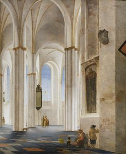Interiér kostela Buurkerk v Utrechtu