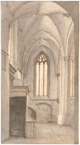Pohled do interiéru kostela St. Cunera v Rhenen (prov. Utrecht) od Pieter Jansz Saenredam