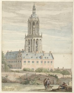 Pohled na palác Frederika V., kurfiřta Palatina a Sint-Cunerakerk, Rhenen
