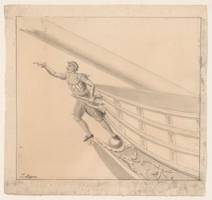 Figurka muže s dalekohledem od Pieter Luypen (signed by artist)