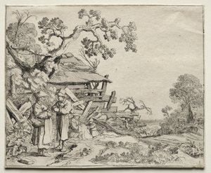 Krajina s rozhovory dvou rolníků, 1626.