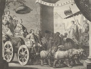 Deska 5a: Marie de Medici jako Berecynthia, od Caspar Barlaeus, Medicea Hospes, 1638. od Pieter Nolpe