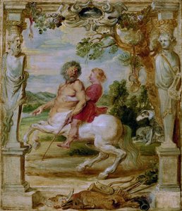 Achilles vzdělával kentaur Chiron, 1630-1635 od Peter Paul Rubens