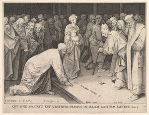 Kristus a žena přistižená v cizoložství, 1579.