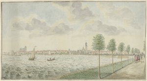 Pohled na Kampen ze strany řeky od Pieter Remmers