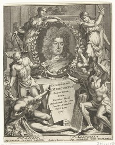 Titulní strana evropského Merkuru, 1705 od Pieter Sluyter