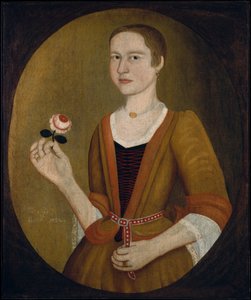 Mladá dáma s růží, 1732. od Pieter Vanderlyn