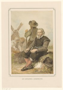 Mlynář Jan Adriaanszoon Leeghwater při práci od Pieter Wilhelmus van de Weijer