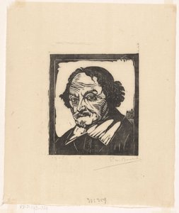 Portrét Joosta van den Vondela od Pieter Willem van Baarsel (signed by artist)
