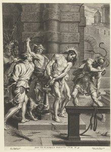 Bičování Krista vojáky Ego in flagella paratus sum (název na předmětu) od Pieter de Bailliu (I)
