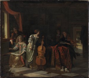 Hudební společnost od Pieter de Hooch