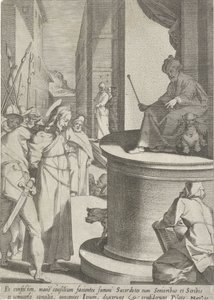 Kristus pro Piláta Passie van Christus (název série) Passion and Resurrection (název série) od Pieter de Jode (I)
