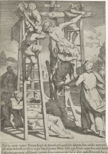 Kruisafneming Passie van Christus (název série) Passion and Resurrection (název série) od Pieter de Jode (I)