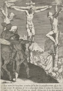 Kruisiging van Christus Passie van Christus (název série) Passion and Resurrection (název série) od Pieter de Jode (I)