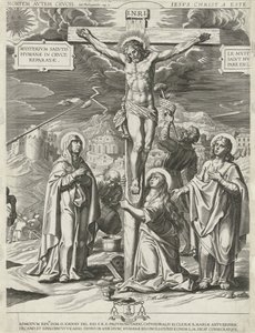 Ukřižování Krista, střední část od Pieter de Jode (I)